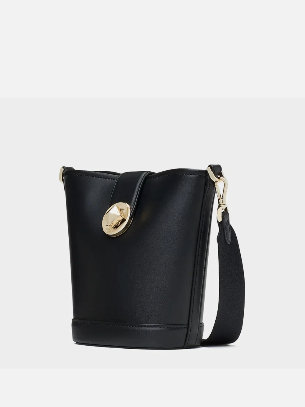 kate spade Black Leather Bucket Crossbody with Gold Hardware - Picture 2 of 3